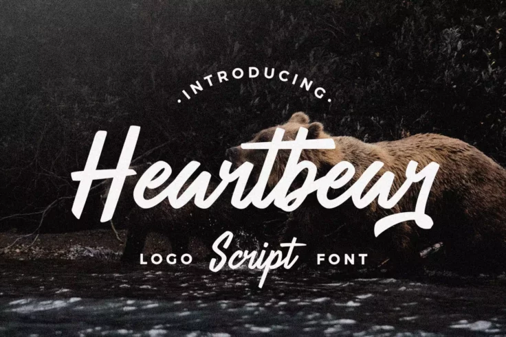 View Information about Heartbear Logo Script Font