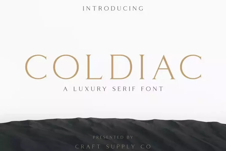 View Information about Coldiac Luxury Serif Font