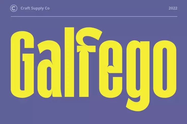 View Information about Galfego Condensed Sans Serif Font