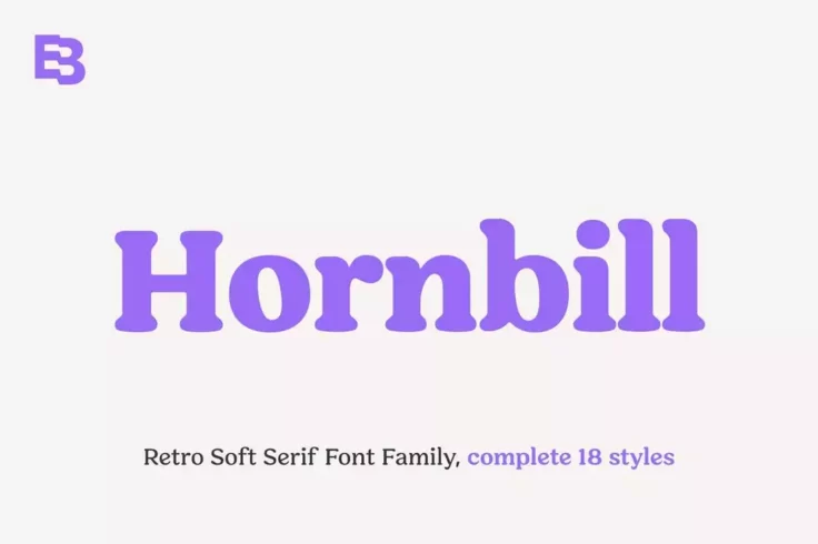 View Information about Hornbill Modern-Retro Font