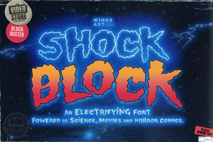 View Information about Shock Block Font