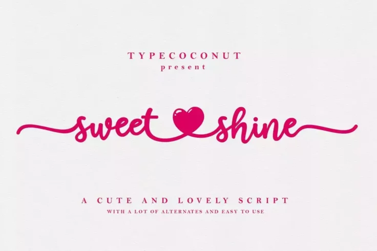 View Information about Sweet Shine Feminine Cursive Font