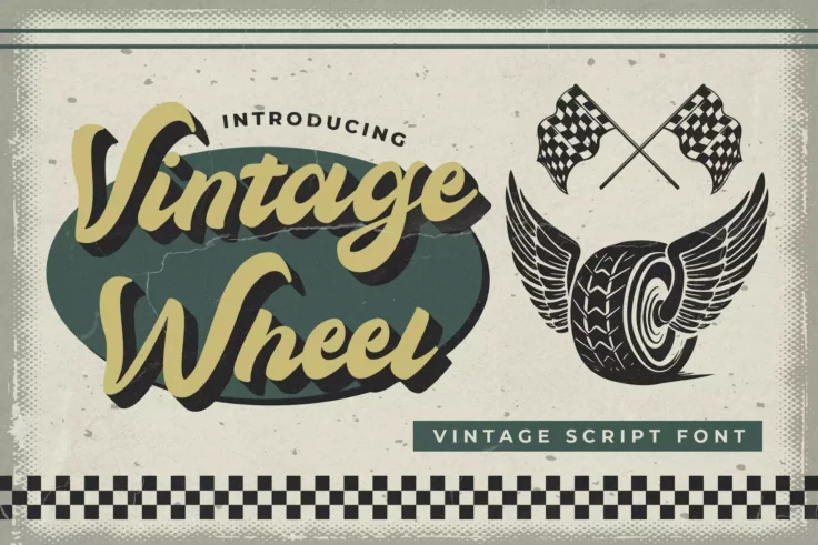 View Information about Vintage Wheel Vintage Script
