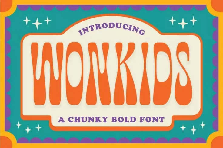 View Information about Wonkids Bold Psychedelic Font